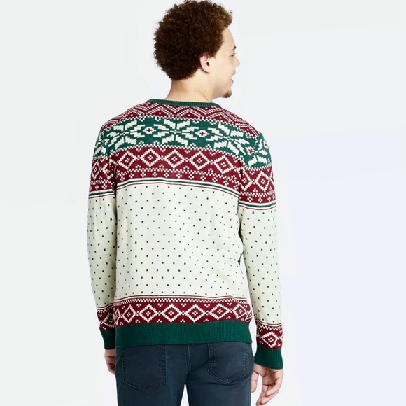 ELF MOVIE L M Unisex Cotton Headed Ninny Muggins Ugly Christmas Sweater Cardigan - Picture 12 of 13